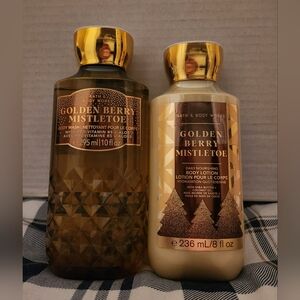 Bath & Body Works Golden Berry Mistletoe Duo